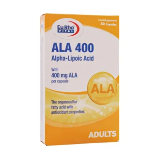 کپسول آ ال آ 400 یوروویتال بسته 30 عددی (جلو جعبه)