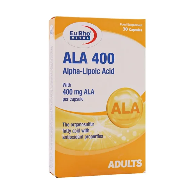 کپسول آ ال آ 400 یوروویتال بسته 30 عددی (جلو جعبه)